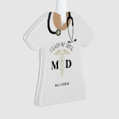 Medische Afstuderen Scrub top-gepersonaliseerd Ornament (voorkant)