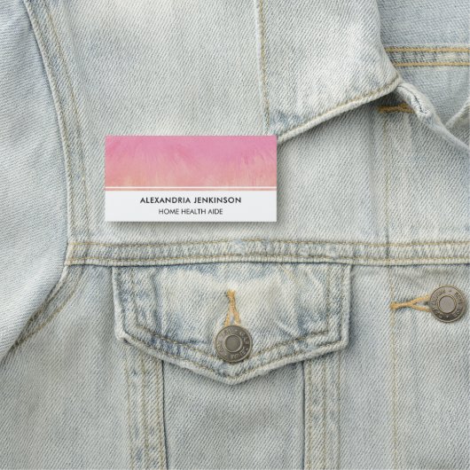 Medische Aide Schattige Peach Pink Blush Stijlvol  Naamplaatje (In situ)