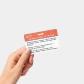 Medische Alarm ID-kaart Aangepaste Badge (Handheld)