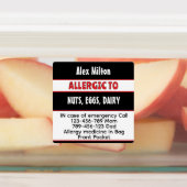 Medische Alert Kinder Allergie Alert School Kinder Labels (Aangebracht)