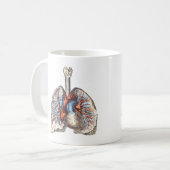 medische anatomie Anatomical Lungs Koffiemok (Voorkant links)