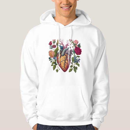  Medische Anatomie Hartbloem Doctor Hoodie (Voorkant)