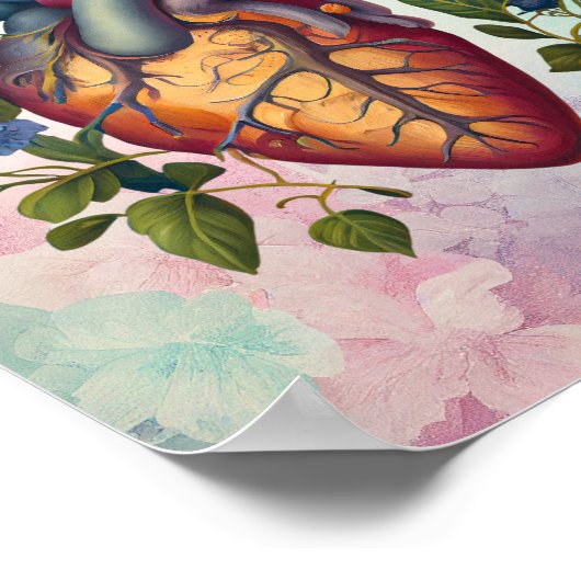  Medische Anatomie Hartbloem Doctor Poster (Hoek)