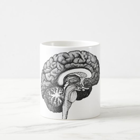 medische anatomie illustratie menselijk brein koffiemok (Center)