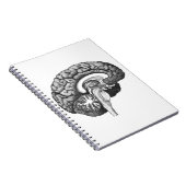 medische anatomie illustratie menselijk brein notitieboek (Rechterzijde)