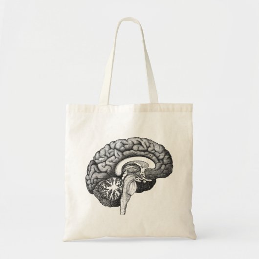 medische anatomie illustratie menselijk brein tote bag (Voorkant)