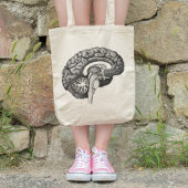  medische anatomie illustratie menselijk brein tote bag