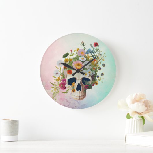  medische anatomie schedel bloemendokter grote klok (Huis)