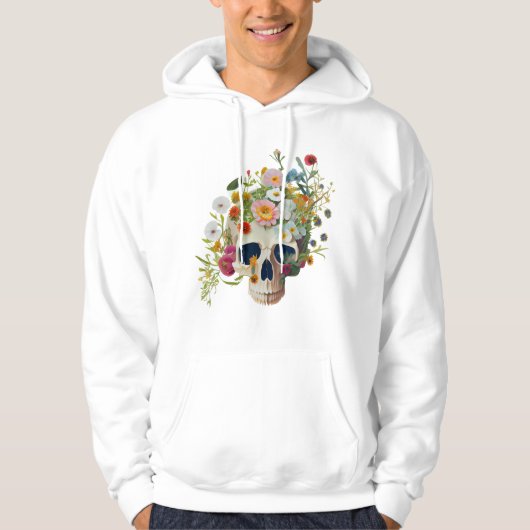  medische anatomie schedel bloemendokter hoodie (Voorkant)