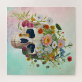 medische anatomie schedel bloemendokter legpuzzel (Horizontaal)