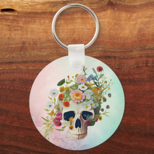  medische anatomie schedel bloemendokter sleutelhanger (Achterkant)