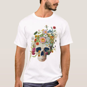 medische anatomie schedel bloemendokter t-shirt