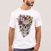  medische anatomie schedelbloem t-shirt (Voorkant)