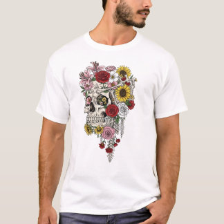medische anatomie schedelbloem T-shirt