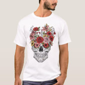  medische anatomie schedelbloem t-shirt (Voorkant)