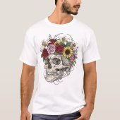  medische anatomie schedelbloem t-shirt (Voorkant)