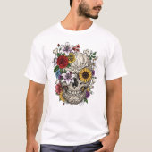 medische anatomie schedelbloem T-shirt (Voorkant)