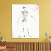 medische anatomie skelet bloemendiagram canvas afdruk (Insitu (Woonkamer))