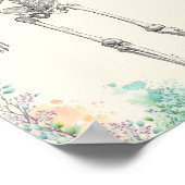  medische anatomie skelet bloemendiagram poster (Hoek)