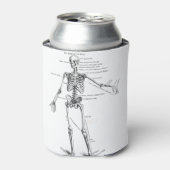 medische anatomie skelet doktersdiagram blikjeskoeler (Blikje Voorkant)