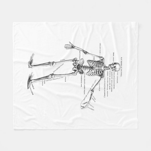 medische anatomie skelet doktersdiagram fleece deken (Voorkant (Horizontaal))