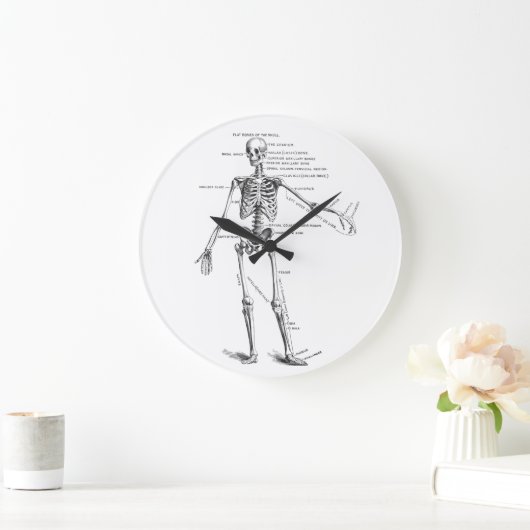  medische anatomie skelet doktersdiagram grote klok (Huis)