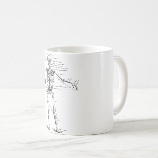  medische anatomie skelet doktersdiagram koffiemok (Voorkant rechts)