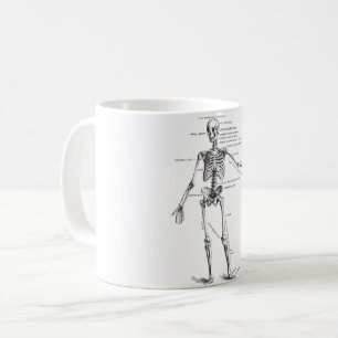 medische anatomie skelet doktersdiagram koffiemok