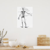  medische anatomie skelet doktersdiagram poster (Keuken)