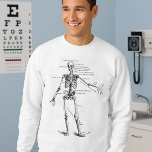  medische anatomie skelet doktersdiagram trui