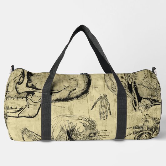Medische Anatomie Skulls Duffle Bag Plunjezak (Voorkant)