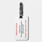 Medische apparaten bagagelabel (Achterkant verticaal)