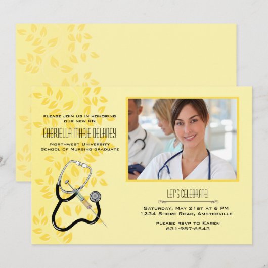 Medische apparatuur Fotouitnodiging Kaart (Voorkant / Achterkant)