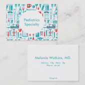 Medische apparatuur in Blauwgroen en rood Visitekaartje (Voorkant / Achterkant)