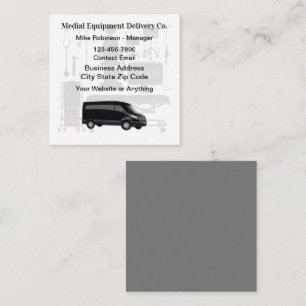 Medische apparatuur Koerier Driver Vierkante Visitekaartje