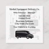 Medische apparatuur Koerier Driver Vierkante Visitekaartje (Voorkant)