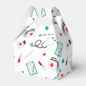 medische apparatuur patroon verpleger Artsen doos Bedankdoosjes (Achterkant)