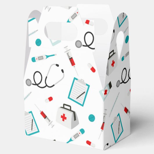 medische apparatuur patroon verpleger Artsen doos Bedankdoosjes (Geopend)