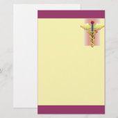 Medische artikelen met kadduceus briefpapier (Voorkant / Achterkant)