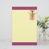 Medische artikelen met kadduceus briefpapier (Staand voorkant)