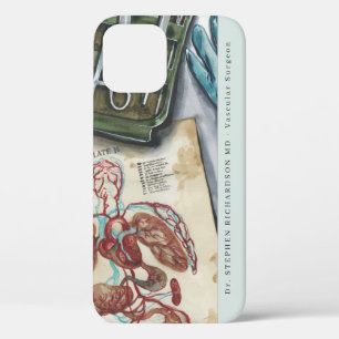 Medische arts chirurgische Waterverf Monogram Case-Mate iPhone Case