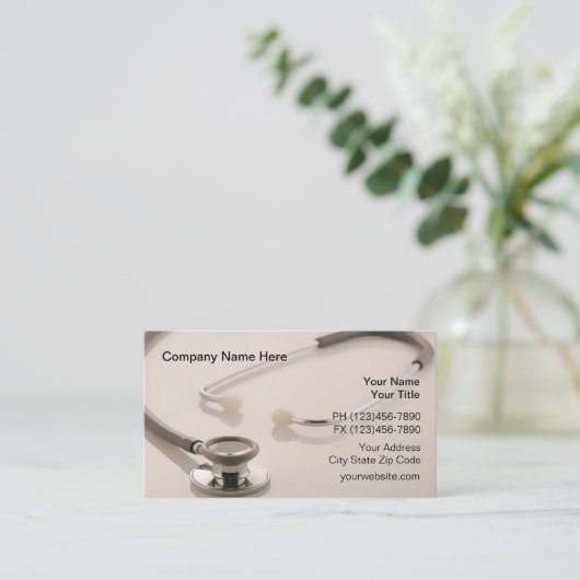 Medische arts en verzekering visitekaartje (Staand voorkant)