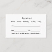 Medische arts loopt in de liner visitekaartje (Achterkant)