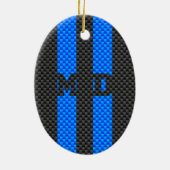 Medische arts MD Caduceus Carbon Fiber Stripes Keramisch Ornament (Achterkant)