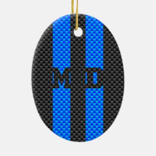 Medische arts MD Caduceus Carbon Fiber Stripes Keramisch Ornament (Achterkant)