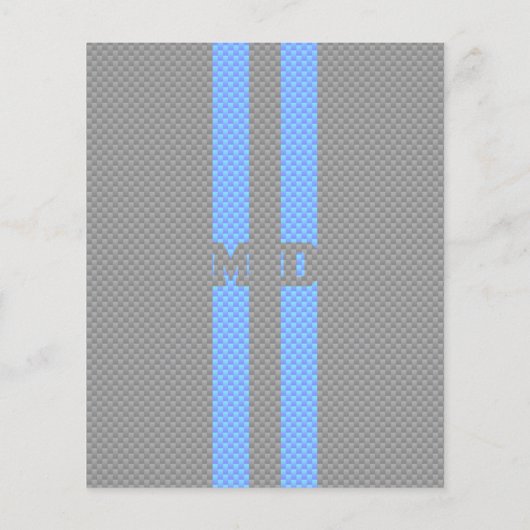 Medische arts MD Caduceus op koolstofvezel afdrukk Flyer (Achterkant)