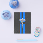 Medische arts MD Caduceus op koolstofvezel afdrukk Flyer (Enkel)