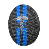 Medische arts MD Caduceus op koolstofvezelstijl Dartbord (Voorkant Rechts)