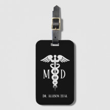 Medische arts MD Caduceus Symbool Gepersonaliseerd