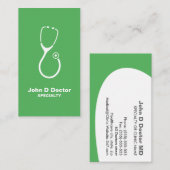 Medische arts of groene visitekaartjes voor de gez (Voorkant / Achterkant)